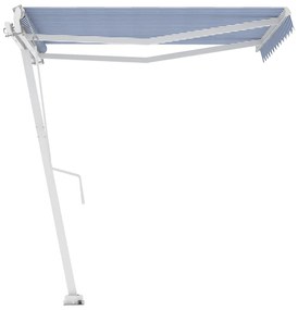 Toldo automático independente 300x250 cm azul e branco