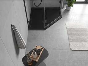 Mexen Flow base de duche pentagonal slim 90 x 90 cm, preto mate - 46P709090