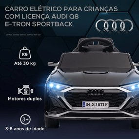 AIYAPLAY Carro Elétrico para Crianças acima de 3 Anos Carro Audi Q8 Et