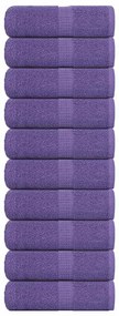 Toalhas de bidé 10 pcs 30x50 cm 360 gsm 100% algodão roxo