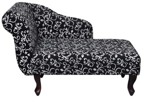 Chaise Lounge com tecido preto e branco