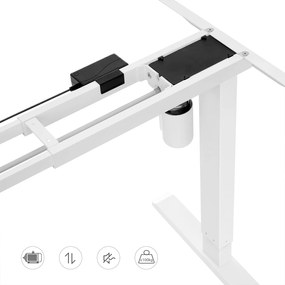 Estrutura de mesa elétrica regulável em altura Tampo Não incuído (115-147) x 60 x (71-112), branca