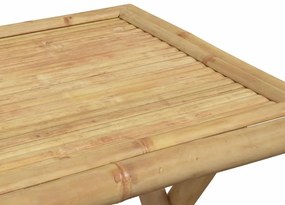 Mesa de jardim dobrável 45x45x45 cm bambu
