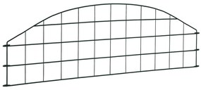 Conj. painéis de vedação arqueados p/ jardim 77,3x26 cm verde