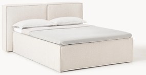 Cama Boxspring em bouclé Lennon