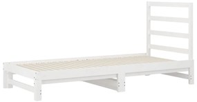 Sofá-cama de puxar 2x(90x200) cm pinho maciço branco