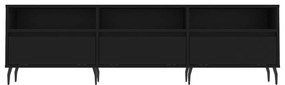 Móvel de TV 150x30x44,5 cm derivados de madeira preto