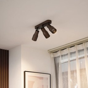 Foco de teto arredondado bronze escuro GU10 50mm 3-luzes - Stanley