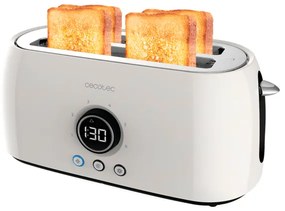 Torradeira digital extra dupla ClassicToast 15000 Beige. 1500 W, capacidade para 4 torradas, 2 ranhuras longas extra largas, 3 funções, luz LED, inclu