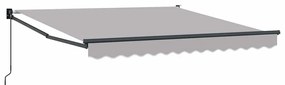 Toldo Retrátil Manual vidaXL Cinza 350x250 cm