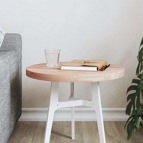vidaXL Tampo de mesa redondo Ø40x2,5 cm madeira de faia maciça