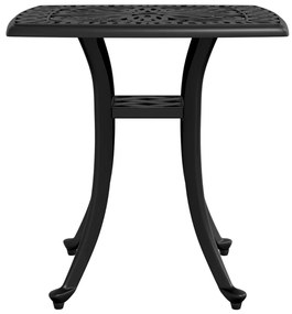 Mesa de jardim 53x53x53 cm alumínio fundido preto