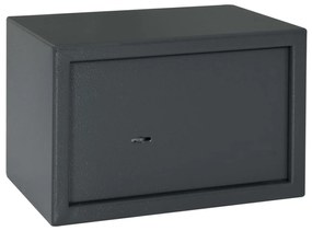 Cofre com Fechadura de Chave Cinza Escuro 20x31x20 cm Aço