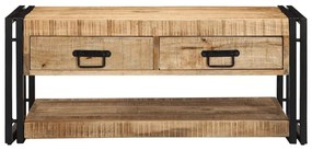 Mesa de centro 90x50x38 cm madeira de mangueira áspera maciça
