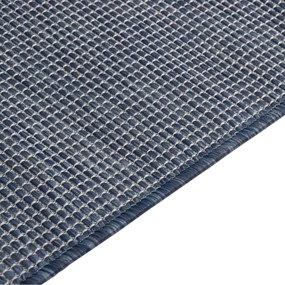 Tapete de tecido plano para exterior 160x230 cm azul