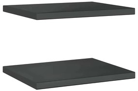 Prateleiras de parede 2 pcs 50x40x3 cm aço inoxidável prateado