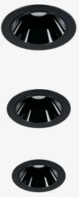Pack De 3 Downlights Led Embutidos Com Molduras Ø8 Cm Em Alumínio Com Acendimento E Apagamento Progressivo Luisiana Branco Cálido 2700k & Preto & 8 W