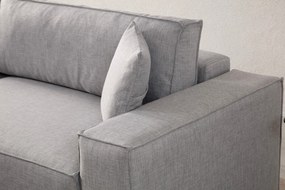Sofá-Cama de Canto Pırlo – Cinzento Claro – 260x78x170 cm