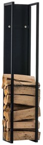 Suporte para lenha Spark 25 x 100 x 25 cm Preto