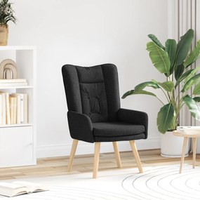 Cadeira Relaxante vidaXL Tecido Preto