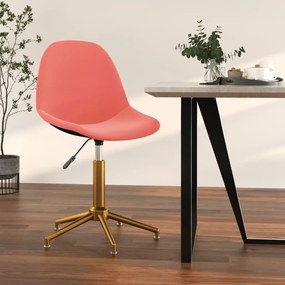 vidaXL Cadeira de jantar giratória veludo rosa