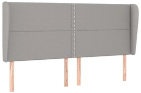 Cama com molas/colchão 180x200 cm tecido cinzento-claro