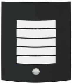 Luz de Parede Exterior com Sensor 2 pcs Preto Aço Inoxidável IP44