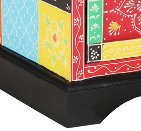 Armário de TV vidaXL Multicolorido 80x35x50 cm em Madeira Sólida de Ma