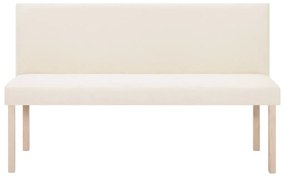 Banco 139,5 cm poliéster creme