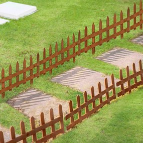 Cercas de Madeira para Jardim com 12 Painéis 50x34 cm Cercas Decorativas para Exterior Fáceis de Instalar Madeira