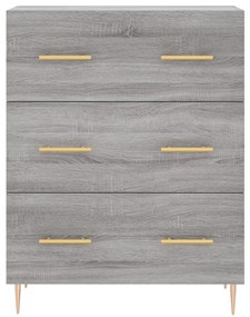 Armário alto 69,5x34x180 cm derivados de madeira sonoma cinza