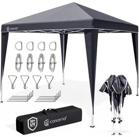 Tenda dobrável Popup Capri festas, eventos, feiras 3x3m com Saco de transporte Antracite
