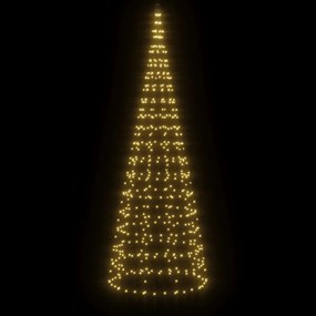 Árvore de Natal LED no mastro 550 LEDs branco quente 300 cm