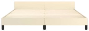Estrutura cama c/ cabeceira sem colchão 180x200 cm creme