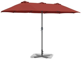 Guarda-sol de Jardim Terracota 380 x 196 x 235 cm