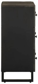 Aparador preto 60x33x75 cm madeira de mangueira maciça