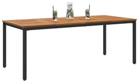 Mesa de Jardim 200 x 90 x 75 cm em Madeira de Acácia e Metal