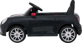 Carro elétrico para Crianças Mini Cooper 12V, Rodas Eva, Assento Couro ecológico Preto