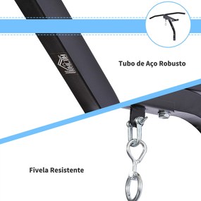 Barra de Elevação para Parede de Aço 2 em 1 Suporte para Saco de Boxe