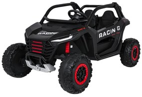 Carro elétrico para Crianças 4X4 2 Lugares 24V RACING Road 2000, Pneus Espuma EVA, Assento couro ecológico Preto
