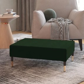 vidaXL Apoio de pés 78x56x32 cm veludo verde-escuro