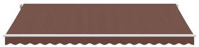 Toldo retrátil automático 450x350 cm castanho