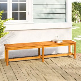 vidaXL Banco de jardim 180x35x45 cm madeira de acácia maciça