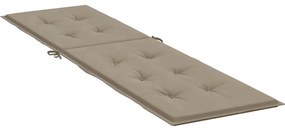 Almofadão cadeira de terraço (75+105)x50x4 cm cinza-acastanhado