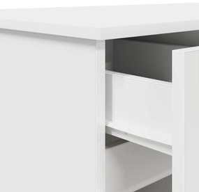 Mesa vidaXL Branca 140x49x76 cm Madeira engenheirada