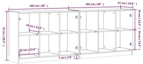 Estante c/ portas 204x37x75 cm derivados de madeira branco