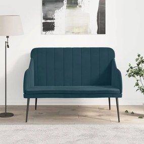 351473 vidaXL Banco 110x76x80 cm veludo azul