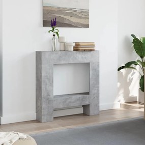 Cornija lareira 81x18x82 cm derivados madeira cinza cimento