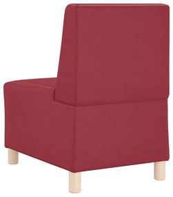 Poltrona 55 cm couro artificial vermelho tinto