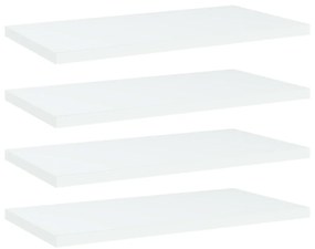 Prateleiras para estante 4 pcs 40x20x1,5cm contraplacado branco